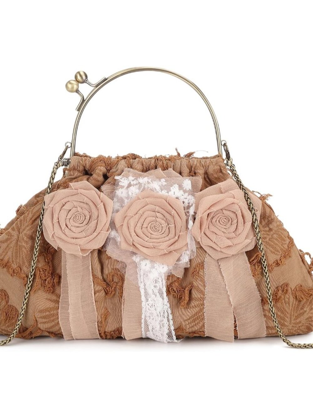Boho Purses Bags for Women Hand Vintage Clutch Handbag Flower Crossbody